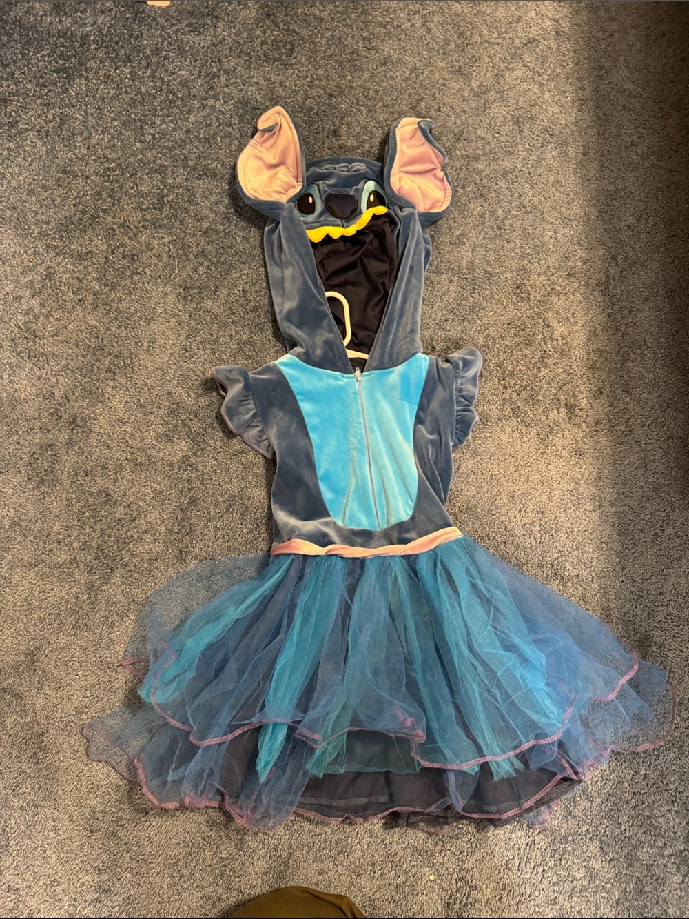 Disney Blue Stitch-Inspired Tulle Dress Costume with Hood
